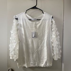Siani Milano white floral blouse